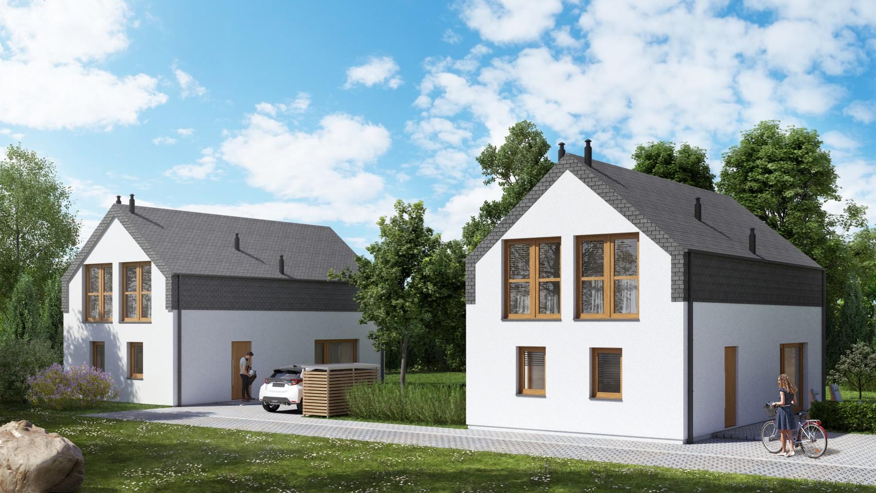 Osiedle Ostoja Rusiecka: nowe ciche eko osiedle domy zabudowa bliźniacza Kraków